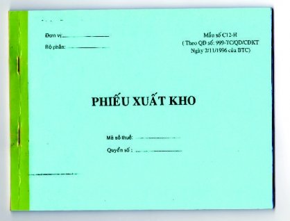 Phiếu xuất kho 1 liên A5